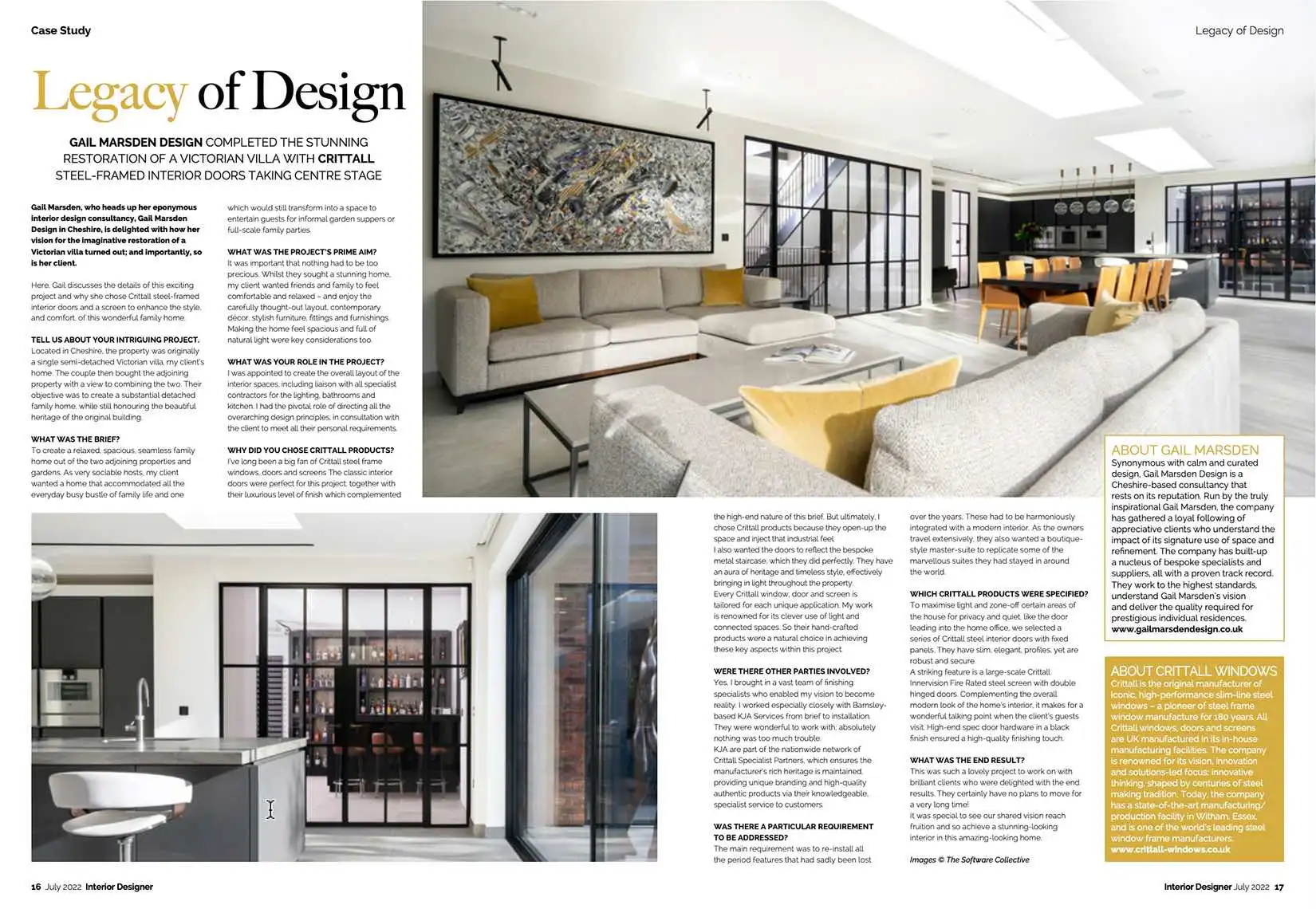 Crittall Interior Designer Magazine case study