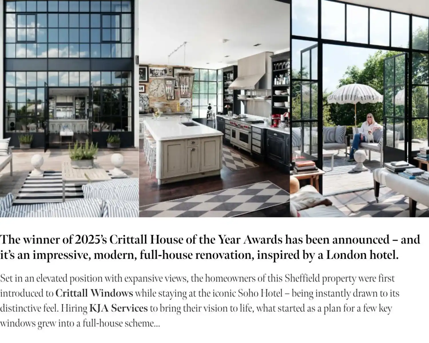 Crittall Kitchens Bedrooms & Bathrooms Magazine case study