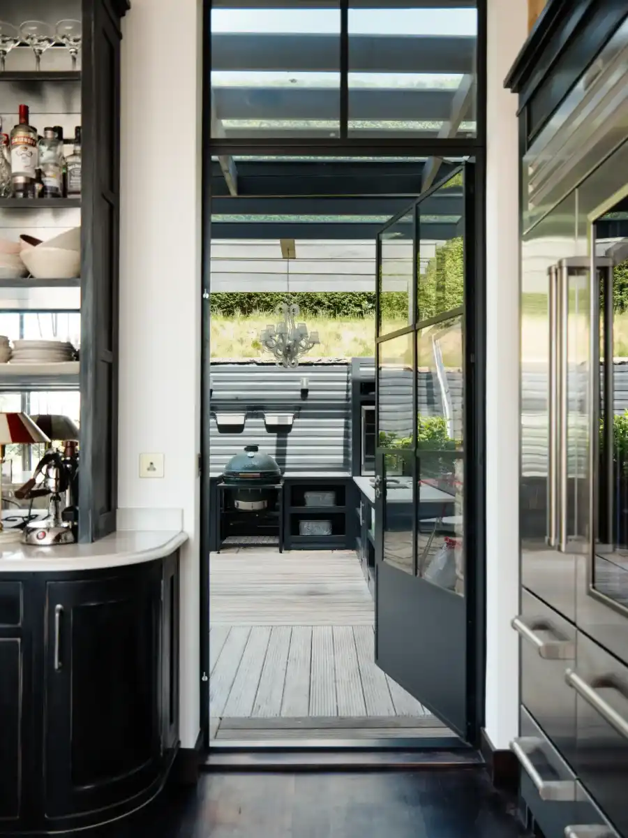 Crittall steel single door installed in Sheffield home