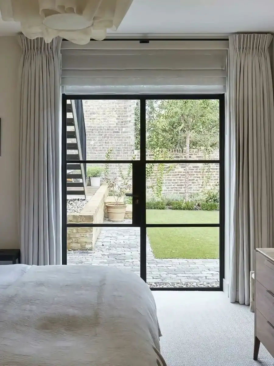 Crittall steel double doors installed in London home
