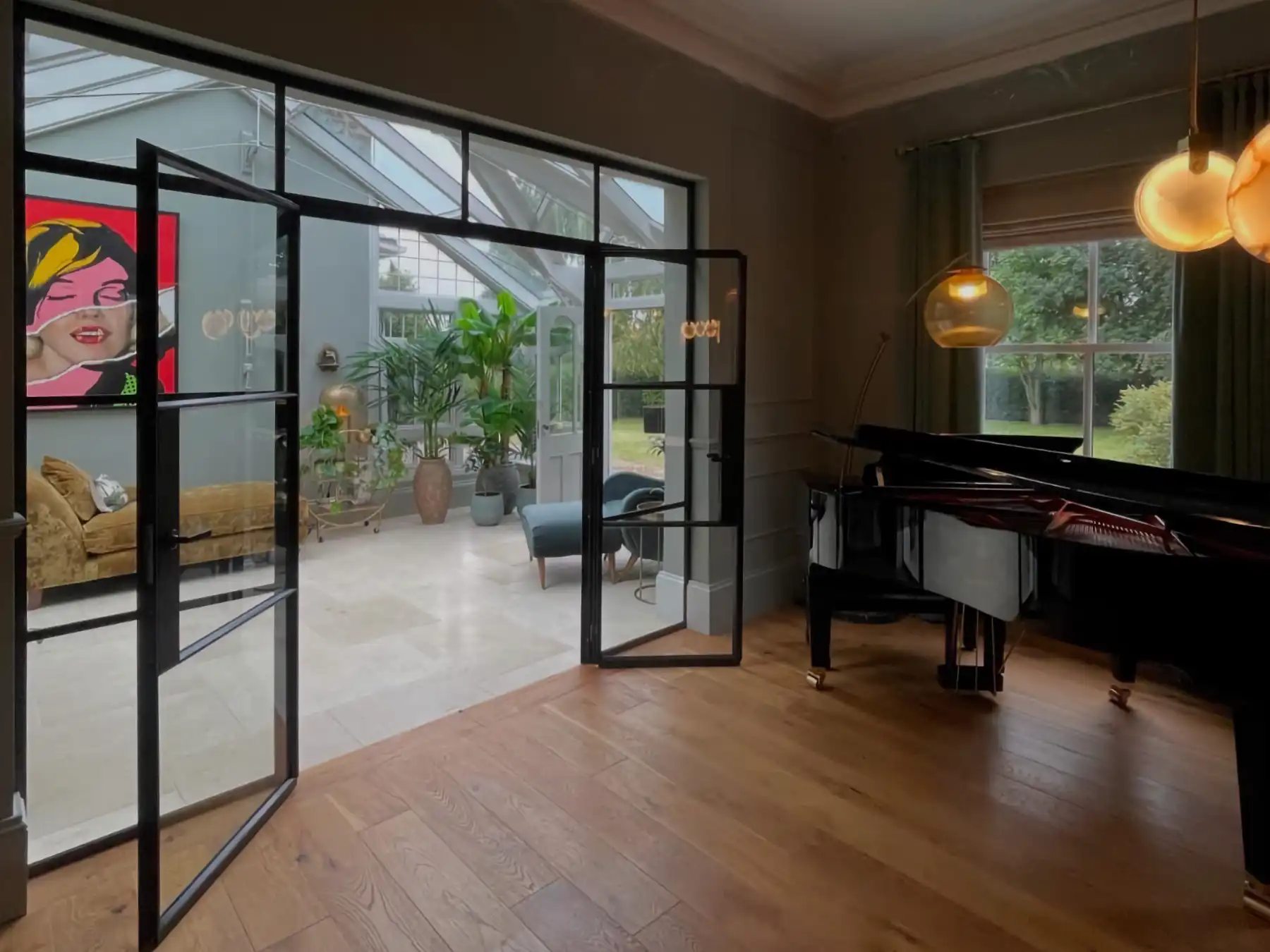 Genuine Crittall steel glazed doors and windows installation in Harrogate