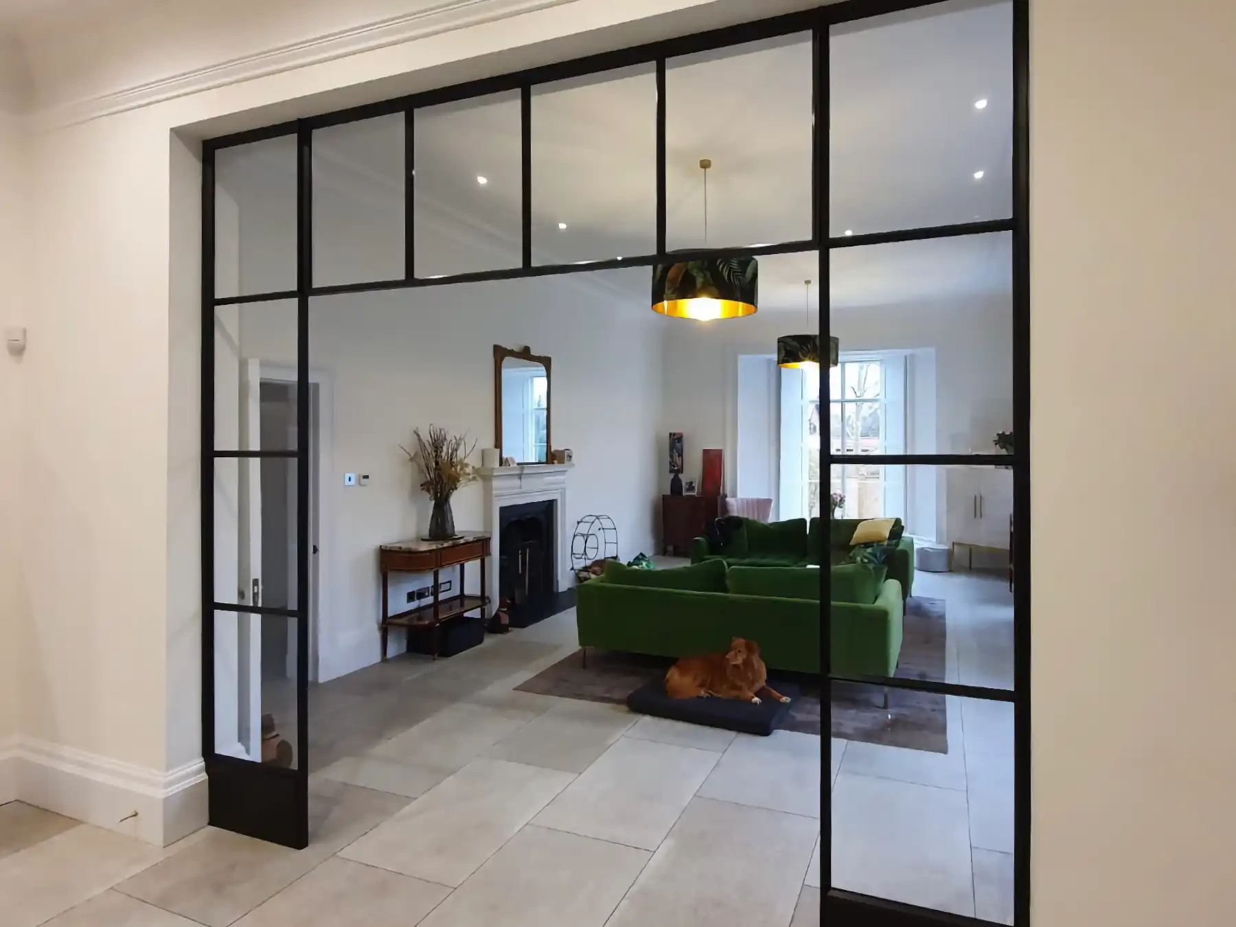 Genuine Crittall steel glazed doors and windows installation in Wilmslow